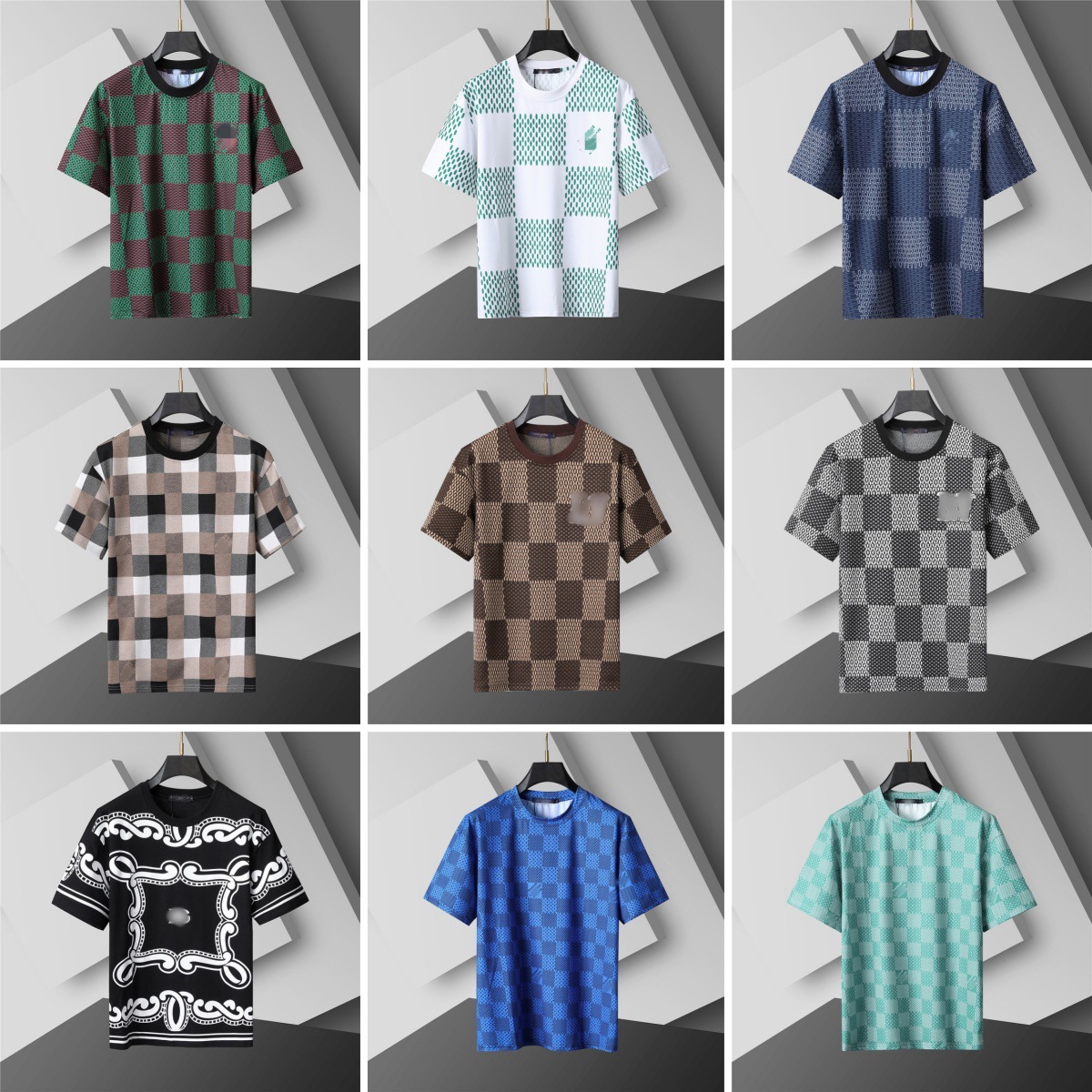 正确版新款夏季轻奢平替t恤短袖圆领时尚百搭男女休闲欧美外贸2